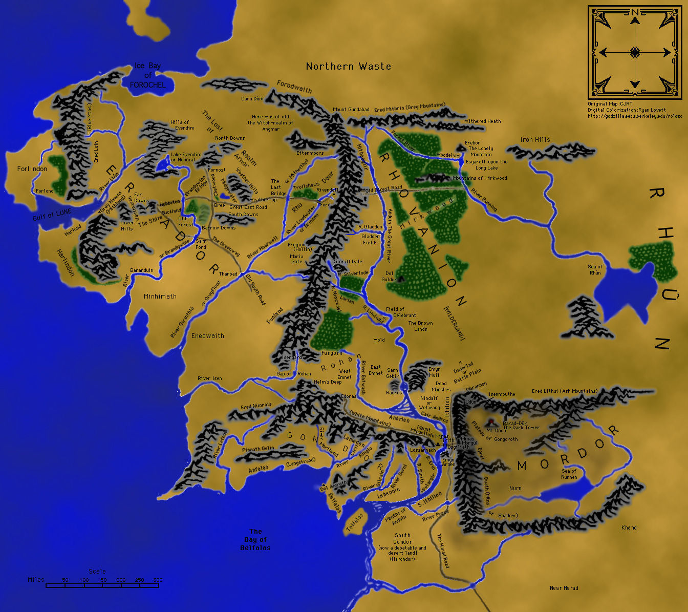 Карта middle earth